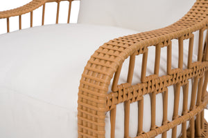 Wicker Carolina Dining Chair with cushions by Bunny Williams Home
