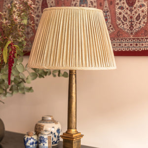 16 Inch Raw umber Mulberry silk lampshade