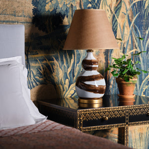 Small Brush Stroke Lamp (Brown)