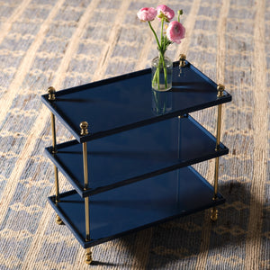 20"H Tiered Drinks Table (Blue)