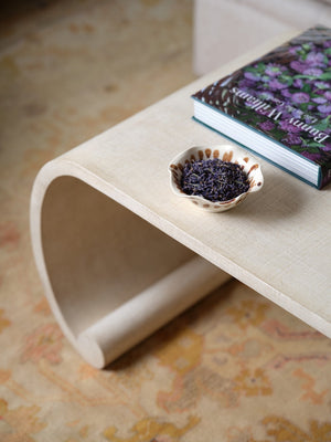 Trinket bowl on top of an Emilia Coffee Table by Bunny Williams Home