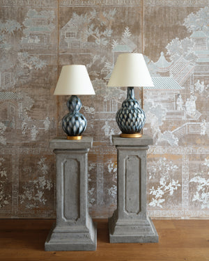 Small Pheasant Feather Lamp (Blue)