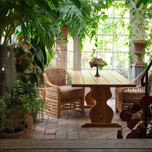 Wicker Carolina Dining Chair with cushions by Bunny Williams Home