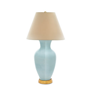 Blue Hive Lamp with gold base by Bunny Williams Home