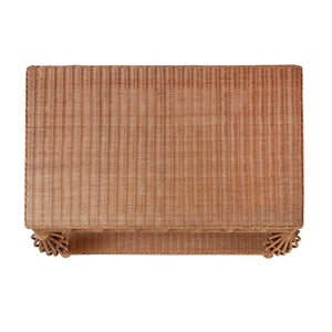 Wicker Kenan Side Table in Bunny Williams Home