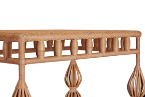 Wicker Kenan Side Table in Bunny Williams Home