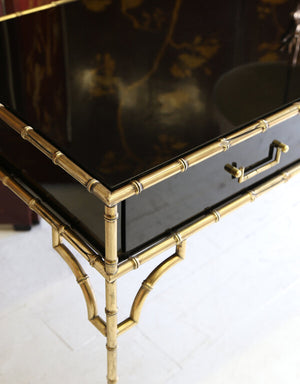 Faux Bamboo Desk - Black | PMC