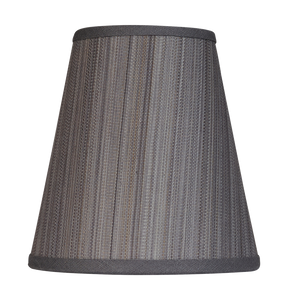 5 inch Tall clip-on lampshade in dark grey blue horsehair fabric