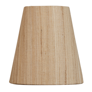 5 inch Tall Raw umber Mulberry silk clip on lampshade