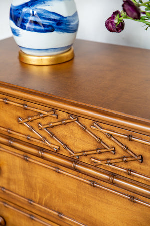 Bamboo chest with four drawers