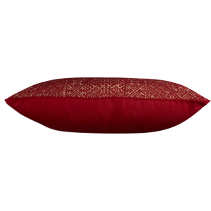 Garnet rectangular fez weave cushion - throw pillow
