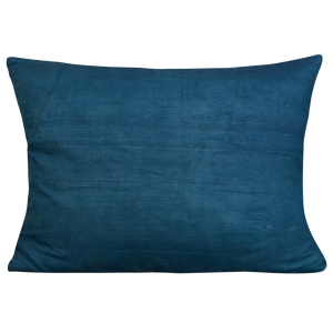 Silk Jajim Cushion/ pillow - Petrol blue with magenta and claret stripe