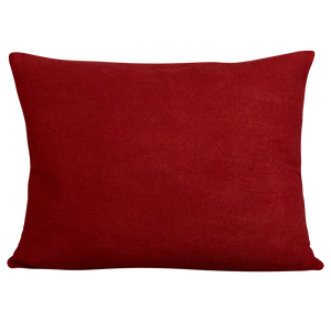 Silk Jajim Cushion/ pillow - Red and chocolate brown and yellow stripe