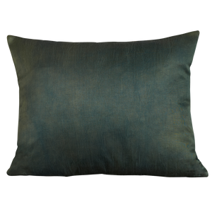 Silk Jajim Cushion/ pillow - Blue/grey with red and black stripe