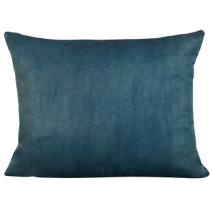 Silk Jajim Cushion/ pillow - Azure blue with lavender and magenta stripe