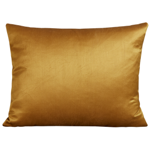 Silk Jajim cushion - Yellow/grey and navy blue stripe on yellow silk