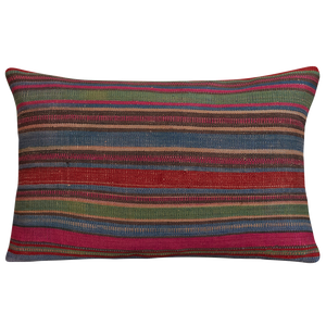 Silk Jajim Multicoloured small lumbar cushion/ pillow