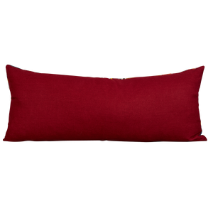 Long rectangular Kente cloth African cushion - Blue/red/yellow multicolour