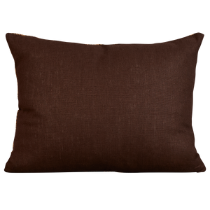 Rectangular African geometric Kuba cloth cushion