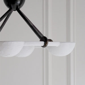Elena Flush Mount – Bronze & White Plaster