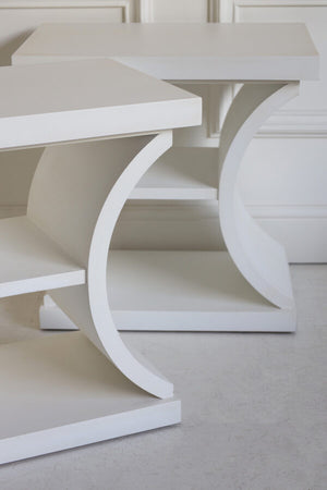 Myriad Side Table – Off White Distressed | PMC