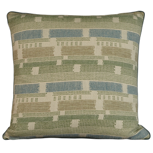 Square cushion - pillow in Loom weave green by Kit Kemp
