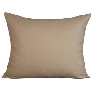 Rectangular cushion in Armure Canneli by Claremont - Limestone