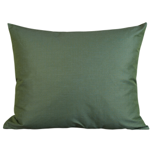 Rectangular cushion in Armure Canneli by Claremont - Dark green stripe