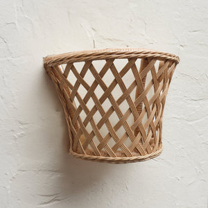 Lattice Rattan Sconce