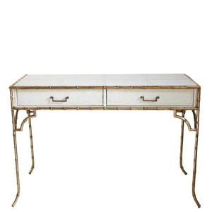 Faux Bamboo Desk - Parchment Finish | PMC