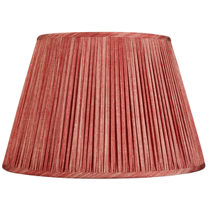 16 Inch Raspberry and pink ripple pinstripe sari style gathered silk lampshade