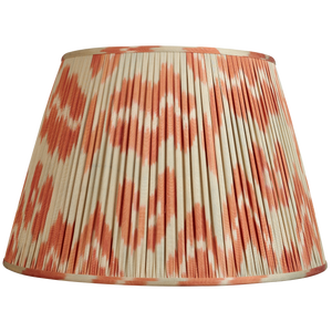 18 Inch Cintamani design faded blue and red silk/cotton ikat lampshade