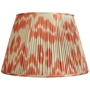 18 Inch Cintamani design faded blue and red silk/cotton ikat lampshade