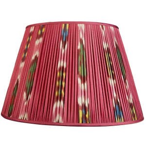 20 Inch Magenta cotton and silk Ikat lampshade