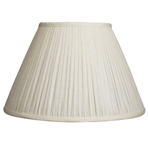 14 inch Cream cotton French drum gathered lampshade