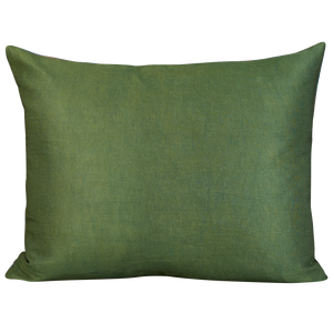 Rectangular silk suzani paisley design cushion on peach/pink silk background
