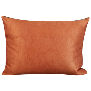 Rectangular silk suzani cushion with pomegranate and vine design on blue ground