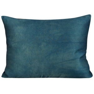 Rectangular silk suzani cushion with triple carnation design