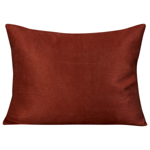 Rectangular silk suzani cushion with symmetrical design
