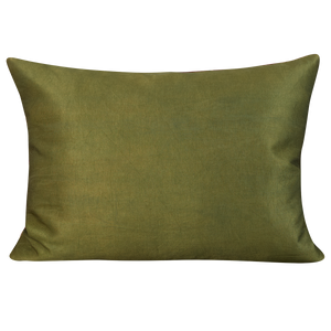 Rectangular silk suzani cushion with symmetrical lattice design