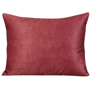Rectangular silk suzani cushion with carnations on forest green ground