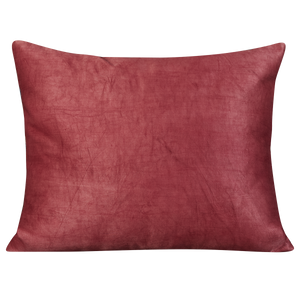Rectangular silk suzani cushion with floral design on forest green ground