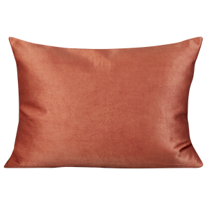 Rectangular silk suzani cushion with pink floral design on forest green ground