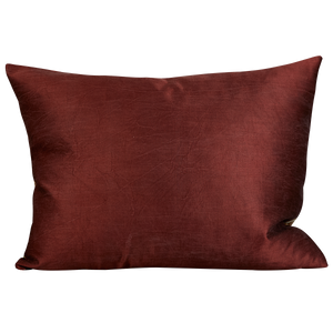 Rectangular silk suzani cushion with tulip motifs and scalloped border