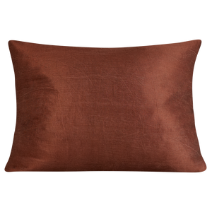 Rectangular aubergine paisley scrolling floral design suzani on coral ground