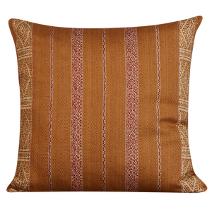 Square Timor woven cushion - Cognac