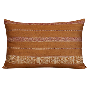 Rectangular Timor woven cushion - Cognac