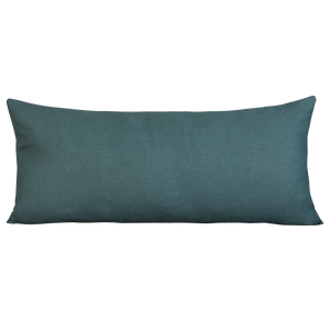 Long rectangular vintage woven cotton Guatemalan indigo cushion
