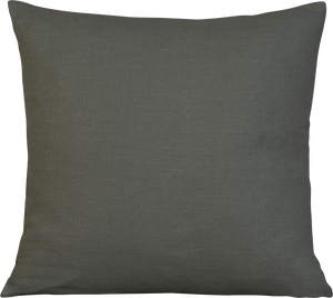 Square hand-woven chenille cushion in celadon