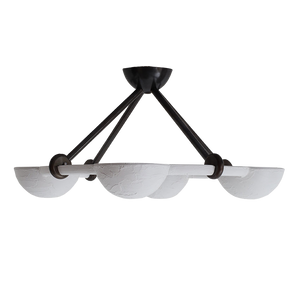 Elena Flush Mount – Bronze & White Plaster